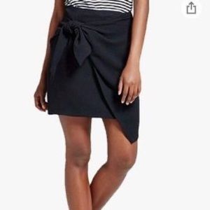 Women’s Who What Wear x Target Asymmetrical Black Front Tie Skirt